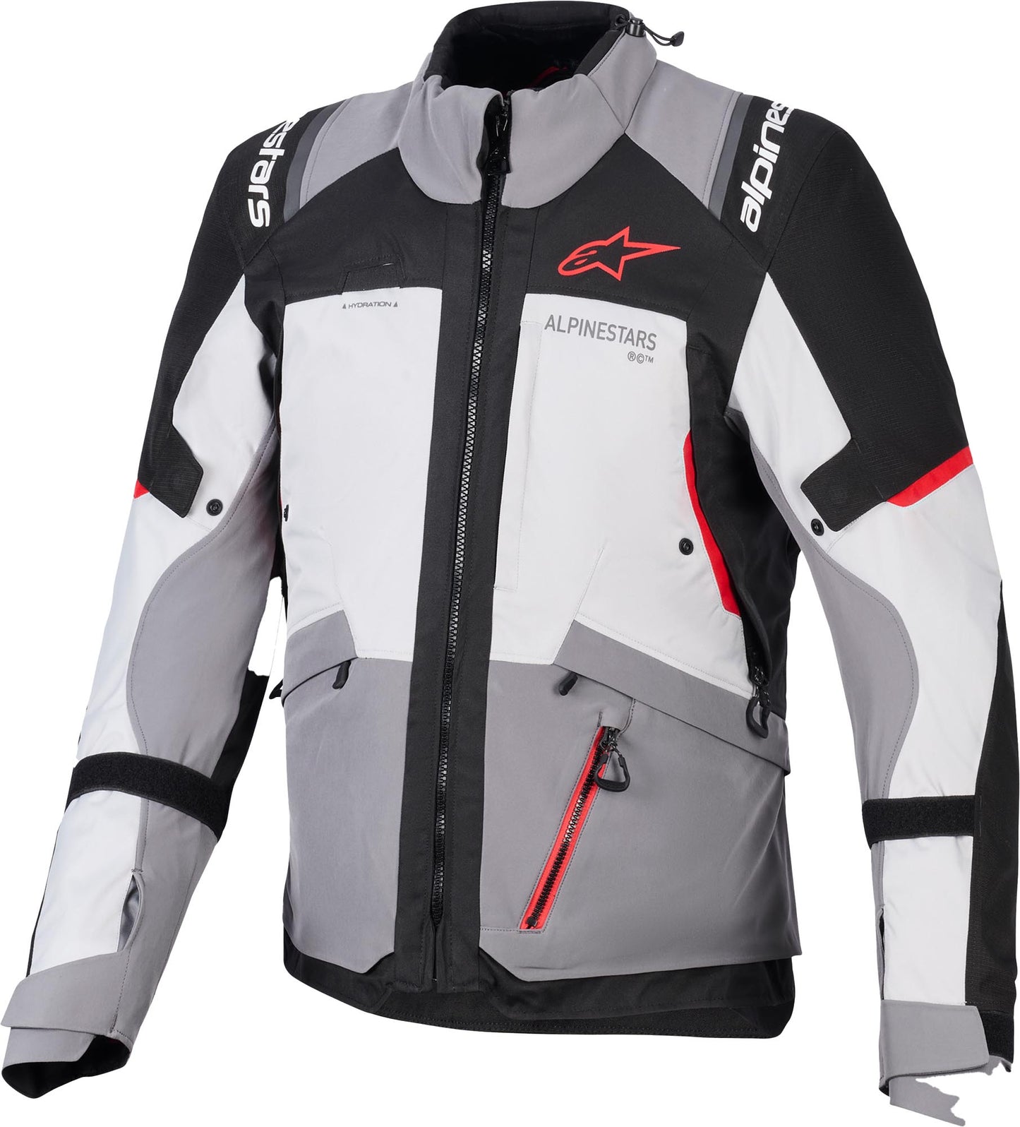 ALPINESTARS Andes V4 Drystar Jacket - Dk Ice Grey Blk Bright Red